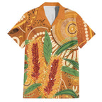 Australia Bottlebrush Hawaiian Shirt Callistemon Aussie Native Flowers Indigenous Art - Aussie Hoodie