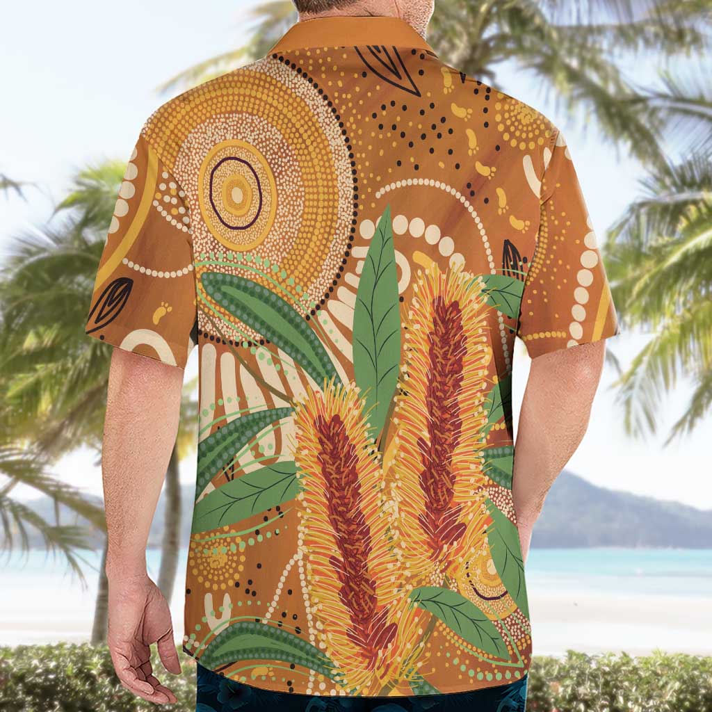 Australia Bottlebrush Hawaiian Shirt Callistemon Aussie Native Flowers Indigenous Art - Aussie Hoodie