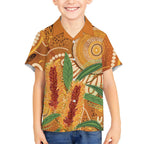 Australia Bottlebrush Hawaiian Shirt Callistemon Aussie Native Flowers Indigenous Art - Aussie Hoodie