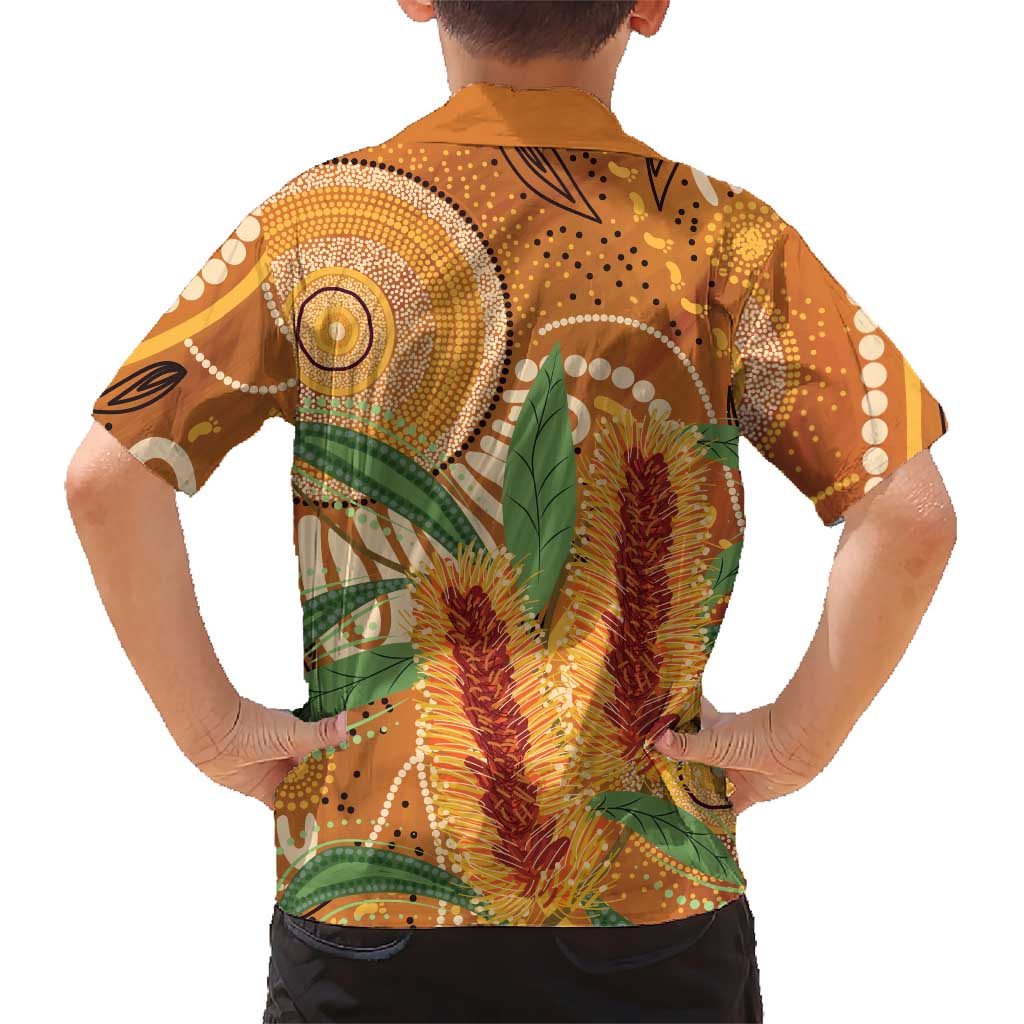Australia Bottlebrush Hawaiian Shirt Callistemon Aussie Native Flowers Indigenous Art - Aussie Hoodie