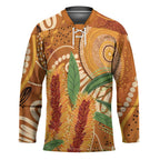 Australia Bottlebrush Hockey Jersey Callistemon Aussie Native Flowers Indigenous Art - Aussie Hoodie