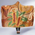 Australia Bottlebrush Hooded Blanket Callistemon Aussie Native Flowers Indigenous Art - Aussie Hoodie