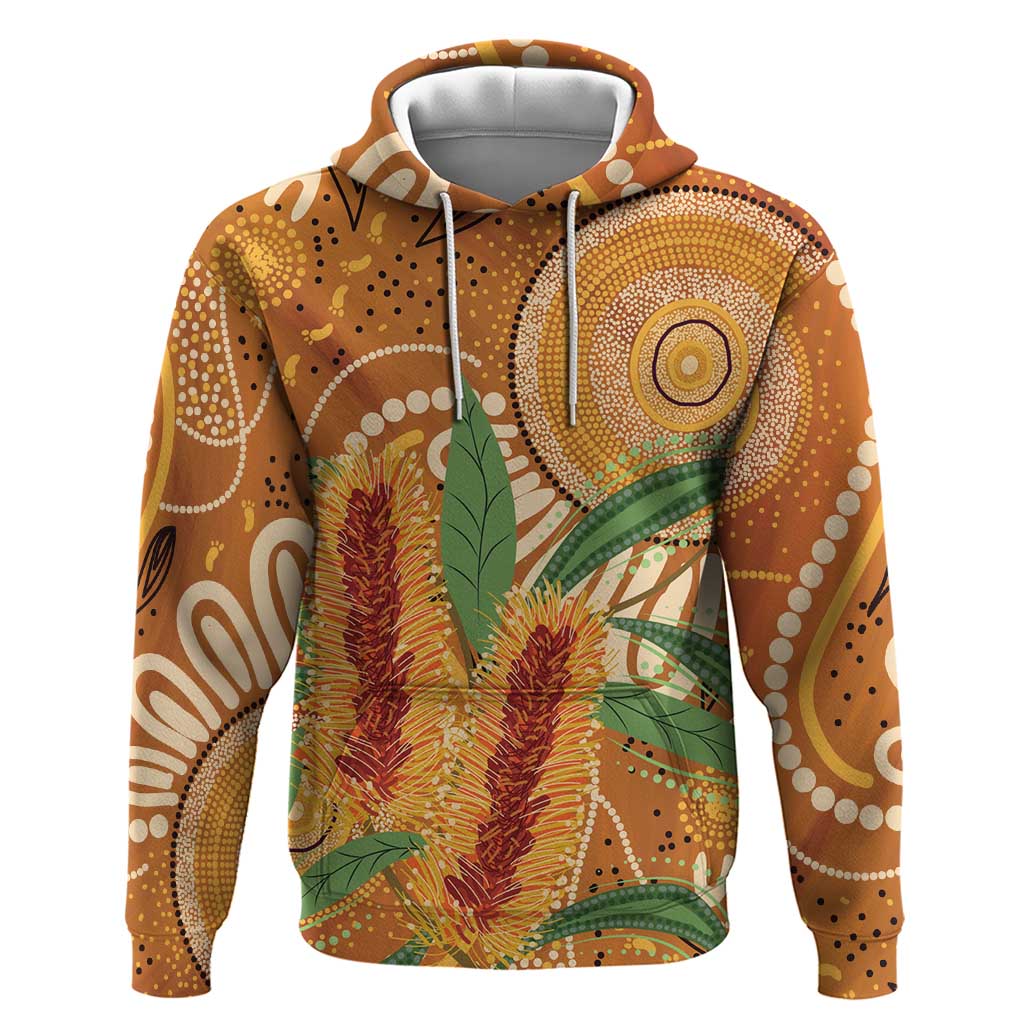 Australia Bottlebrush Hoodie Callistemon Aussie Native Flowers Indigenous Art - Aussie Hoodie