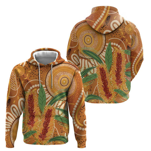 Australia Bottlebrush Hoodie Callistemon Aussie Native Flowers Indigenous Art - Aussie Hoodie