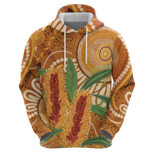 Australia Bottlebrush Hoodie Callistemon Aussie Native Flowers Indigenous Art - Aussie Hoodie