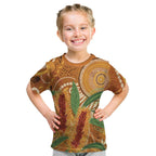 Australia Bottlebrush Kid T Shirt Callistemon Aussie Native Flowers Indigenous Art - Aussie Hoodie