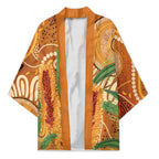 Australia Bottlebrush Kimono Callistemon Aussie Native Flowers Indigenous Art - Aussie Hoodie