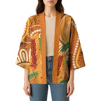 Australia Bottlebrush Kimono Callistemon Aussie Native Flowers Indigenous Art - Aussie Hoodie