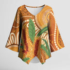Australia Bottlebrush Kimono Sleeve Blouse Callistemon Aussie Native Flowers Indigenous Art - Aussie Hoodie