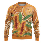 Australia Bottlebrush Ugly Christmas Sweater Callistemon Aussie Native Flowers Indigenous Art - Aussie Hoodie