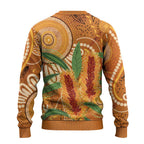 Australia Bottlebrush Ugly Christmas Sweater Callistemon Aussie Native Flowers Indigenous Art - Aussie Hoodie