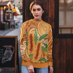Australia Bottlebrush Ugly Christmas Sweater Callistemon Aussie Native Flowers Indigenous Art - Aussie Hoodie