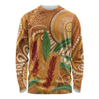 Australia Bottlebrush Long Sleeve Shirt Callistemon Aussie Native Flowers Indigenous Art - Aussie Hoodie