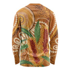 Australia Bottlebrush Long Sleeve Shirt Callistemon Aussie Native Flowers Indigenous Art - Aussie Hoodie