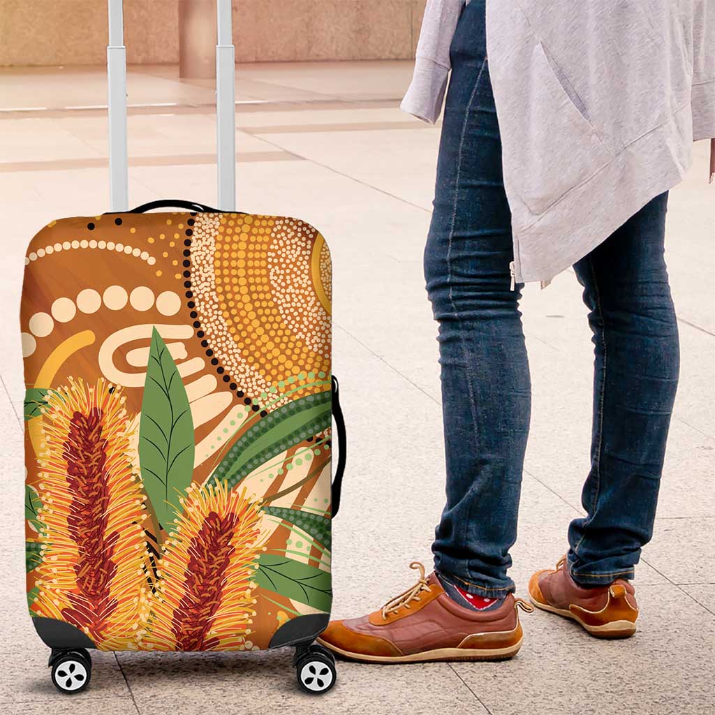 Australia Bottlebrush Luggage Cover Callistemon Aussie Native Flowers Indigenous Art - Aussie Hoodie