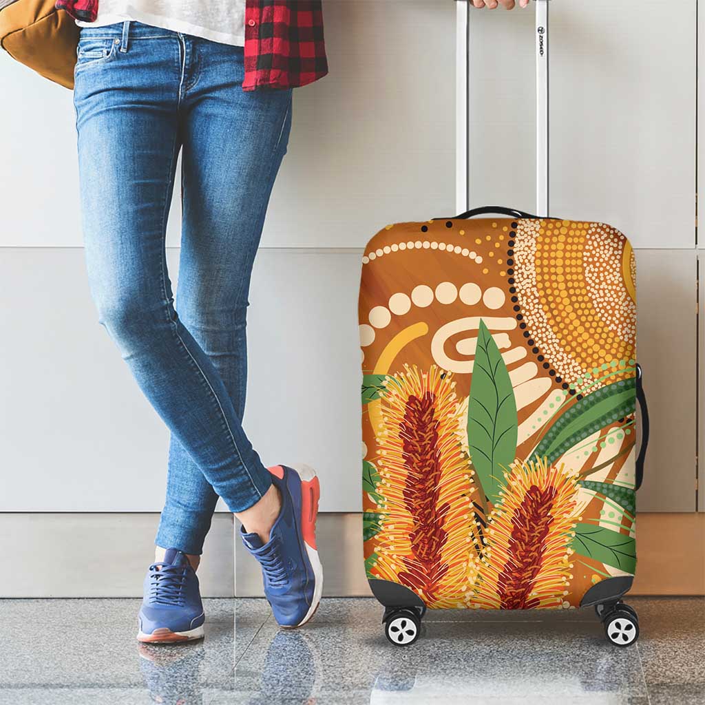 Australia Bottlebrush Luggage Cover Callistemon Aussie Native Flowers Indigenous Art - Aussie Hoodie