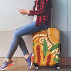 Australia Bottlebrush Luggage Cover Callistemon Aussie Native Flowers Indigenous Art - Aussie Hoodie