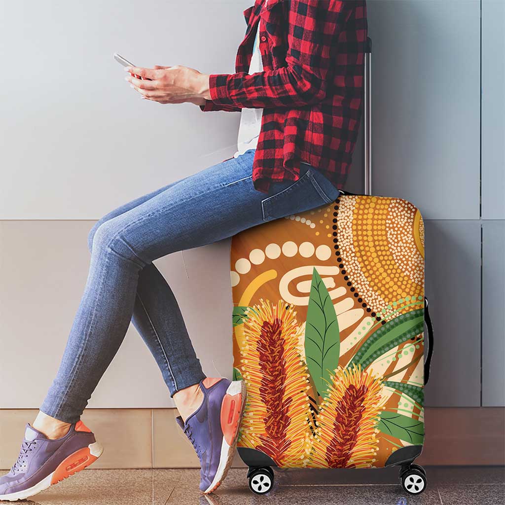 Australia Bottlebrush Luggage Cover Callistemon Aussie Native Flowers Indigenous Art - Aussie Hoodie