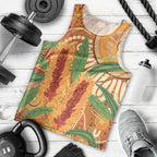 Australia Bottlebrush Men Tank Top Callistemon Aussie Native Flowers Indigenous Art - Aussie Hoodie
