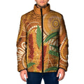 Australia Bottlebrush Padded Jacket Callistemon Aussie Native Flowers Indigenous Art - Aussie Hoodie