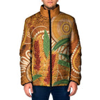 Australia Bottlebrush Padded Jacket Callistemon Aussie Native Flowers Indigenous Art - Aussie Hoodie