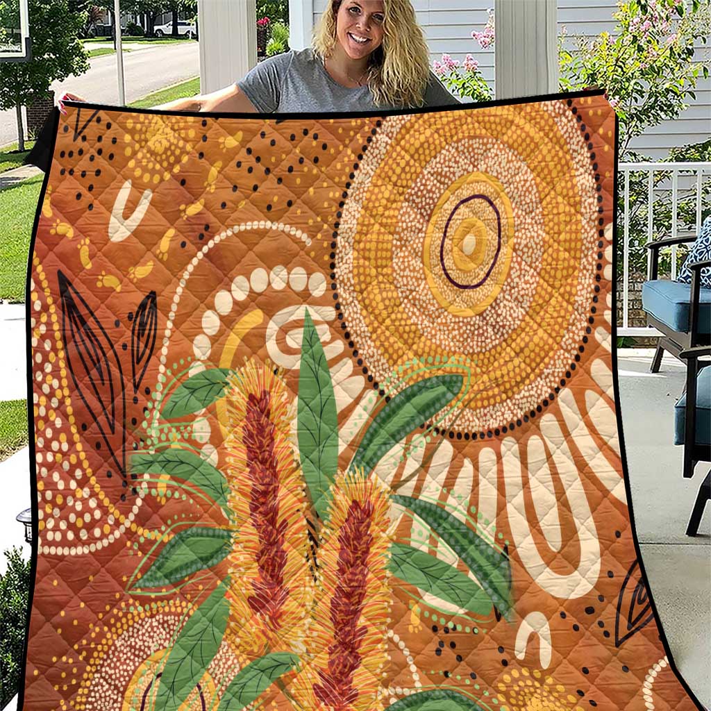 Australia Bottlebrush Quilt Callistemon Aussie Native Flowers Indigenous Art - Aussie Hoodie