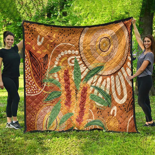 Australia Bottlebrush Quilt Callistemon Aussie Native Flowers Indigenous Art - Aussie Hoodie