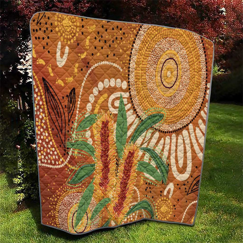 Australia Bottlebrush Quilt Callistemon Aussie Native Flowers Indigenous Art - Aussie Hoodie