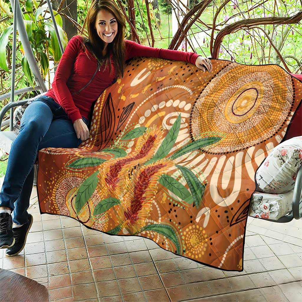 Australia Bottlebrush Quilt Callistemon Aussie Native Flowers Indigenous Art - Aussie Hoodie