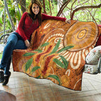Australia Bottlebrush Quilt Callistemon Aussie Native Flowers Indigenous Art - Aussie Hoodie