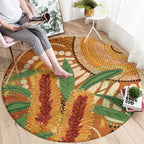 Australia Bottlebrush Round Carpet Callistemon Aussie Native Flowers Indigenous Art - Aussie Hoodie