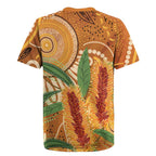 Australia Bottlebrush Rugby Jersey Callistemon Aussie Native Flowers Indigenous Art - Aussie Hoodie