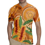 Australia Bottlebrush Rugby Jersey Callistemon Aussie Native Flowers Indigenous Art - Aussie Hoodie