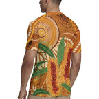 Australia Bottlebrush Rugby Jersey Callistemon Aussie Native Flowers Indigenous Art - Aussie Hoodie
