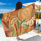 Australia Bottlebrush Sarong Callistemon Aussie Native Flowers Indigenous Art - Aussie Hoodie
