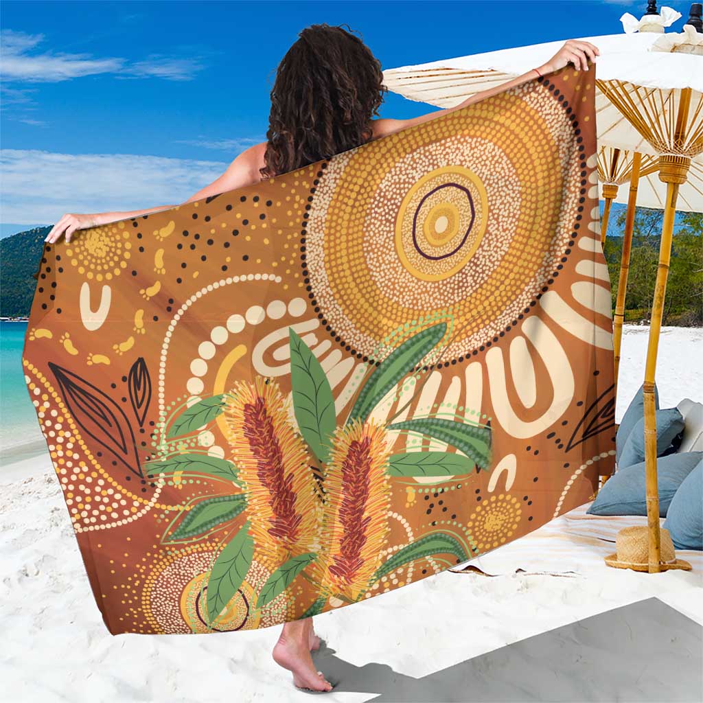 Australia Bottlebrush Sarong Callistemon Aussie Native Flowers Indigenous Art - Aussie Hoodie