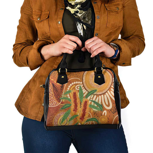 Australia Bottlebrush Shoulder Handbag Callistemon Aussie Native Flowers Indigenous Art - Aussie Hoodie
