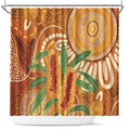 Australia Bottlebrush Shower Curtain Callistemon Aussie Native Flowers Indigenous Art - Aussie Hoodie