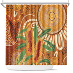 Australia Bottlebrush Shower Curtain Callistemon Aussie Native Flowers Indigenous Art - Aussie Hoodie
