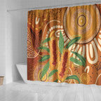 Australia Bottlebrush Shower Curtain Callistemon Aussie Native Flowers Indigenous Art - Aussie Hoodie