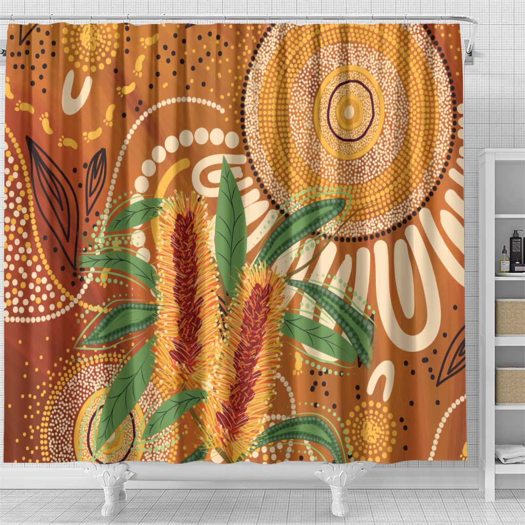 Australia Bottlebrush Shower Curtain Callistemon Aussie Native Flowers Indigenous Art - Aussie Hoodie