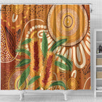 Australia Bottlebrush Shower Curtain Callistemon Aussie Native Flowers Indigenous Art - Aussie Hoodie