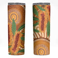 Australia Bottlebrush Skinny Tumbler Callistemon Aussie Native Flowers Indigenous Art - Aussie Hoodie