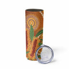 Australia Bottlebrush Skinny Tumbler Callistemon Aussie Native Flowers Indigenous Art - Aussie Hoodie
