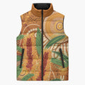 Australia Bottlebrush Sleeveless Puffer Jacket Callistemon Aussie Native Flowers Indigenous Art - Aussie Hoodie