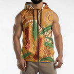 Australia Bottlebrush Sleeveless Zip Hoodie Callistemon Aussie Native Flowers Indigenous Art LT14