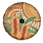 Australia Bottlebrush Spare Tire Cover Callistemon Aussie Native Flowers Indigenous Art - Aussie Hoodie