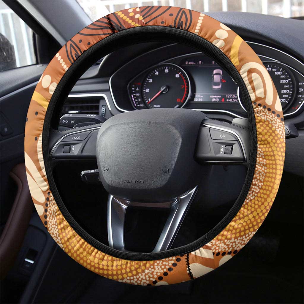 Australia Bottlebrush Steering Wheel Cover Callistemon Aussie Native Flowers Indigenous Art - Aussie Hoodie