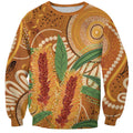 Australia Bottlebrush Sweatshirt Callistemon Aussie Native Flowers Indigenous Art - Aussie Hoodie