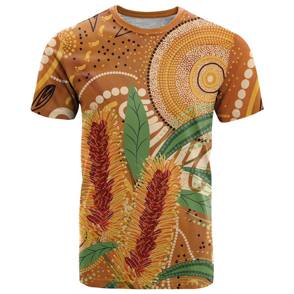Australia Bottlebrush T Shirt Callistemon Aussie Native Flowers Indigenous Art - Aussie Hoodie
